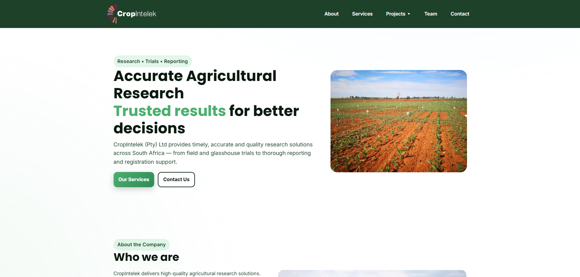 CropIntelek Website